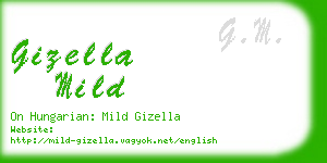 gizella mild business card